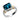 14K Gold and Sterling Silver, London Blue Topaz and Diamond Ring