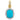 14K Gold and Sterling Silver, Turquiose and Diamond Pendant