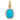 14K Gold and Sterling Silver, Turquiose and Diamond Pendant | 70951DTU