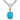 14K Gold and Sterling Silver, Turquiose and Diamond Pendant