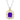 14K Gold and Sterling Silver, Amethyst and Diamond Pendant Necklace