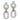 Diamond Drop Earrings in 14K Gold and Sterling Silver