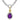 14K Gold and Sterling Silver, Amethyst and Diamond Pendant