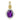 14K Gold and Sterling Silver, Amethyst and Diamond Pendant