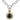 14K Gold and Sterling Silver, Black Onyx and Diamond Statement Pendant | 70928DBO