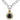 14K Gold and Sterling Silver, Black Onyx and Diamond Statement Pendant
