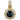 14K Gold and Sterling Silver, Black Onyx and Diamond Statement Pendant