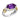 14K Gold and Sterling Silver, Amethyst and Diamond Ring