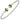 14K Gold and Sterling Silver, Diamond and Tsavorite Garnet Stackable Bracelet | 2MM