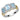 Diamond and Sky Blue Topaz Three-Stone Ring in 14K Gold and Sterling Silver