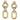 14K Gold, Diamond Drop Earrings