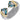 14K Gold and Sterling Silver, Diamond, Blue Topaz, and London Blue Topaz Cuff Bracelet | 27MM