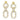 Diamond Link Drops in 14K Gold | 43134GD