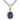 14K Gold and Sterling Silver, Amethyst and Diamond Pendant