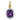14K Gold and Sterling Silver, Amethyst and Diamond Pendant