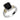 14K Gold and Sterling Silver, Black Onyx and Diamond Ring