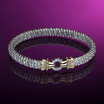 VAHAN's Trademark Moiré Beaded® pattern
Made in the USA with domestic and imported materials