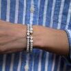 VAHAN's Trademark Moiré Beaded® pattern.
Made in the USA with domestic and imported materials
