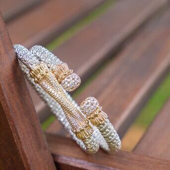 A bracelet pair you cant go wrong with. Two classic styles with a twist of individuality 