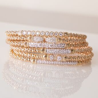 Tiny and petite! Our mm bracelets are a stunning addition to your everyday jewelry mix.  Whos getti
