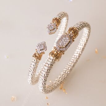 A little VAHAN style tip Stack your bracelets next to similar shapes to get a cohesive look  Commen