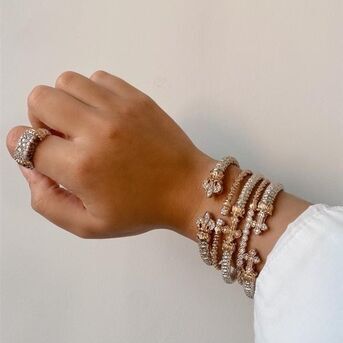 Are we allowed to have a favorite stack? Were loving pieces from the Cross Collection mixed with Pe