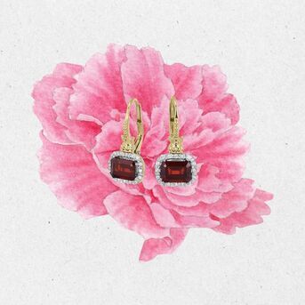 Match your twin flame with these garnet earrings, perfect for Galentines Day! 