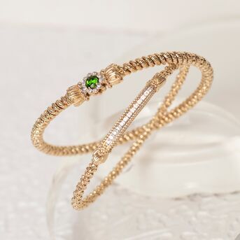 Getting ready to celebrate St. Patricks Day with these beautiful mm all gold bracelets complimented