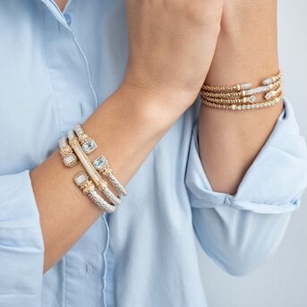 With VAHAN Jewelrys irresistible classic twotone bracelets and the breathtaking LUXE Gold Collectio