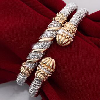 Regal and refined, VAHAN Jewelrys signatures include crown motifs and a textured Moir Beaded patter
