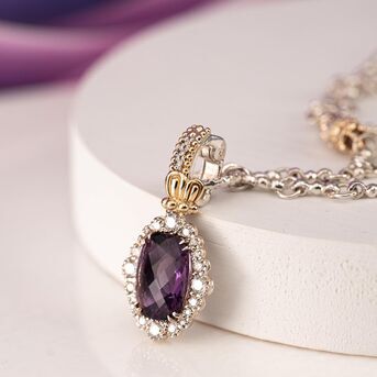 The Duchess by VAHAN necklace in amethyst. 
A piece so regal, its designed for the queen within you