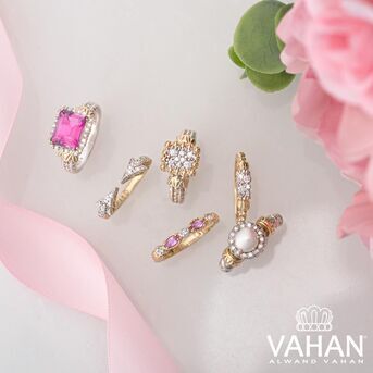 Tickled pink Make her Valentines Day truly memorable with VAHAN Jewelrys Signature Pink Topaz, Pear