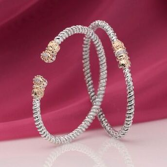 Worn solo or stacked together, VAHAN Jewelrys signature diamond bangle  cuff bracelets elevate Moms